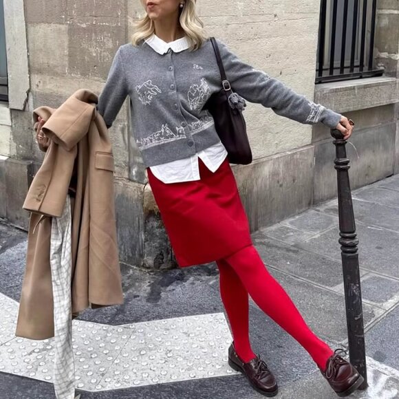 Classic Sea New York Edin Cardigan Small Gray Grey Knit Embroidered Wool - Picture 4 of 16